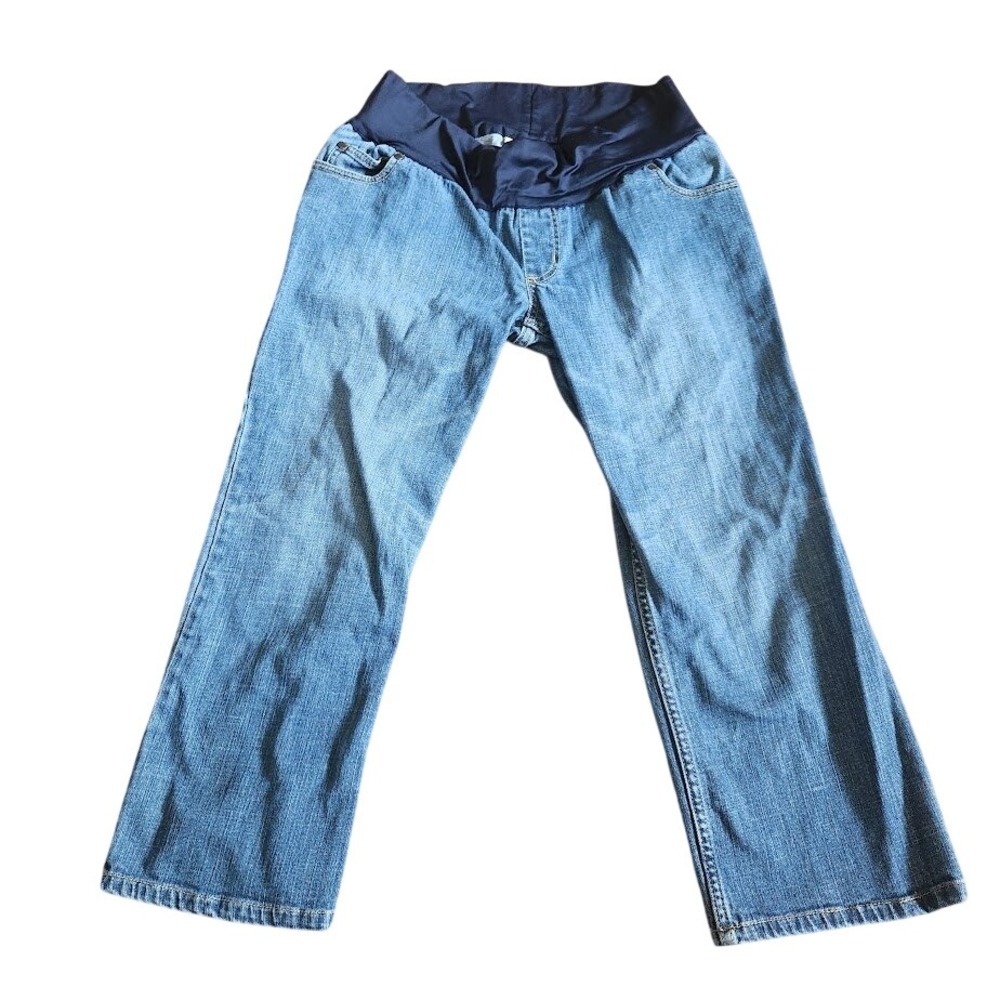 Liz Lange Maternity for Target Blue Straight Leg Jeans Medium Wash Size 4 559